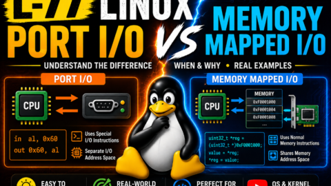 L-77 Port I/O vs Memory Mapped I/O, free linux drivers course, learn linux device drivers, linux driver development tutorial, free linux kernel programming, linux device driver training, open source driver development, write linux device drivers, linux kernel driver course, free embedded linux drivers, linux driver tutorial pdf