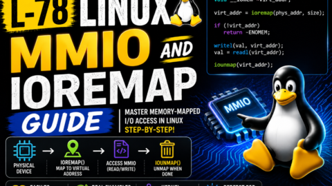 L-78 Linux MMIO And Ioremap Guide, free linux drivers course, learn linux device drivers, linux driver development tutorial, free linux kernel programming, linux device driver training, open source driver development, write linux device drivers, linux kernel driver course, free embedded linux drivers, linux driver tutorial pdf