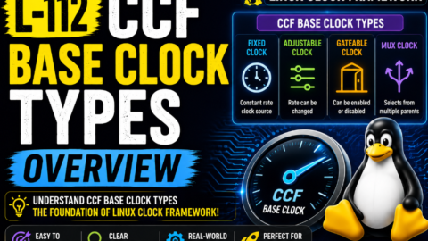 L-112 CCF Base Clock Types Overview, free linux drivers course, learn linux device drivers, linux driver development tutorial, free linux kernel programming, linux device driver training, open source driver development, write linux device drivers, linux kernel driver course, free embedded linux drivers, linux driver tutorial pdf
