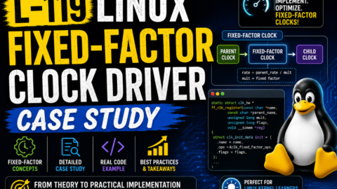 L-119 Fixed-Factor Clock Driver Case Study, free linux drivers course, learn linux device drivers, linux driver development tutorial, free linux kernel programming, linux device driver training, open source driver development, write linux device drivers, linux kernel driver course, free embedded linux drivers, linux driver tutorial pdf