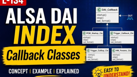L-134 ALSA DAI Callback Classes Explained, free linux drivers course, learn linux device drivers, linux driver development tutorial, free linux kernel programming, linux device driver training, open source driver development, write linux device drivers, linux kernel driver course, free embedded linux drivers, linux driver tutorial pdf