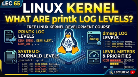 What are printk Log Levels in the Linux Kernel - Free Linux Kernel Development Course, free linux kernel development course, free embedded systems course, free linux device drivers course, linux kernel tutorial, embedded systems tutorial, linux device drivers tutorial, learn linux kernel programming, embedded linux training, free programming course, open source development tutorial