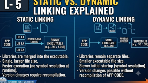 L-5 Static Vs Dynamic Linking Explained, free linux drivers course, learn linux device drivers, linux driver development tutorial, free linux kernel programming, linux device driver training, open source driver development, write linux device drivers, linux kernel driver course, free embedded linux drivers, linux driver tutorial pdf