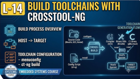 L-14 Build Toolchains With crosstool-NG, free linux drivers course, learn linux device drivers, linux driver development tutorial, free linux kernel programming, linux device driver training, open source driver development, write linux device drivers, linux kernel driver course, free embedded linux drivers, linux driver tutorial pdf