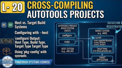L-20 Cross Compiling Autotools Projects, free linux drivers course, learn linux device drivers, linux driver development tutorial, free linux kernel programming, linux device driver training, open source driver development, write linux device drivers, linux kernel driver course, free embedded linux drivers, linux driver tutorial pdf