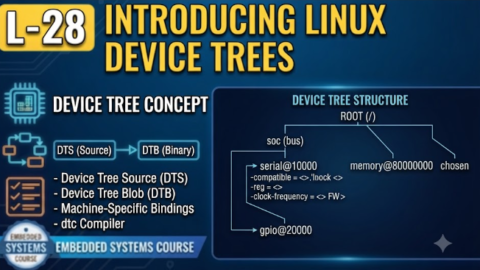 L-28 Introducing Linux Device Trees, free linux drivers course, learn linux device drivers, linux driver development tutorial, free linux kernel programming, linux device driver training, open source driver development, write linux device drivers, linux kernel driver course, free embedded linux drivers, linux driver tutorial pdf