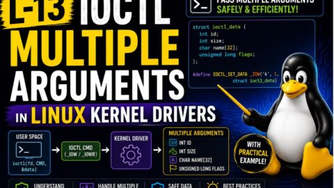 L-13 Ioctl Multiple Arguments in Linux Kernel Drivers, free linux drivers course, learn linux device drivers, linux driver development tutorial, free linux kernel programming, linux device driver training, open source driver development, write linux device drivers, linux kernel driver course, free embedded linux drivers, linux driver tutorial pdf