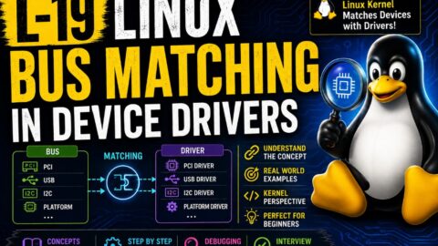 L-19 Bus Matching In Device Drivers, free linux drivers course, learn linux device drivers, linux driver development tutorial, free linux kernel programming, linux device driver training, open source driver development, write linux device drivers, linux kernel driver course, free embedded linux drivers, linux driver tutorial pdf