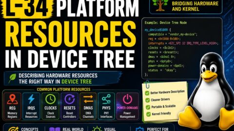 L-34 Platform Resources In Device Tree, free linux drivers course, learn linux device drivers, linux driver development tutorial, free linux kernel programming, linux device driver training, open source driver development, write linux device drivers, linux kernel driver course, free embedded linux drivers, linux driver tutorial pdf