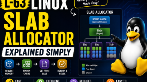 L-63 Linux Slab Allocator Explained Simply, free linux drivers course, learn linux device drivers, linux driver development tutorial, free linux kernel programming, linux device driver training, open source driver development, write linux device drivers, linux kernel driver course, free embedded linux drivers, linux driver tutorial pdf