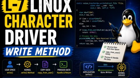 L7- Linux Character Driver Write Method , free linux drivers course, learn linux device drivers, linux driver development tutorial, free linux kernel programming, linux device driver training, open source driver development, write linux device drivers, linux kernel driver course, free embedded linux drivers, linux driver tutorial pdf