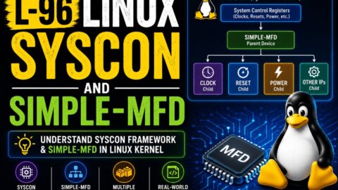 L-96 Linux Syscon And Simple-MFD, free linux drivers course, learn linux device drivers, linux driver development tutorial, free linux kernel programming, linux device driver training, open source driver development, write linux device drivers, linux kernel driver course, free embedded linux drivers, linux driver tutorial pdf