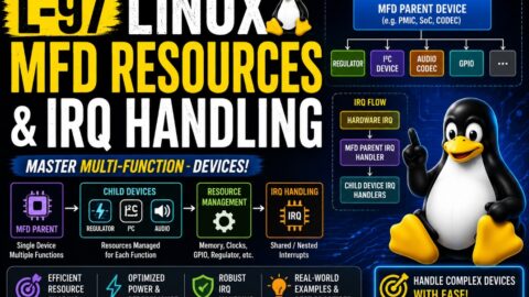 L-97 MFD Resources and IRQ Handling, free linux drivers course, learn linux device drivers, linux driver development tutorial, free linux kernel programming, linux device driver training, open source driver development, write linux device drivers, linux kernel driver course, free embedded linux drivers, linux driver tutorial pdf