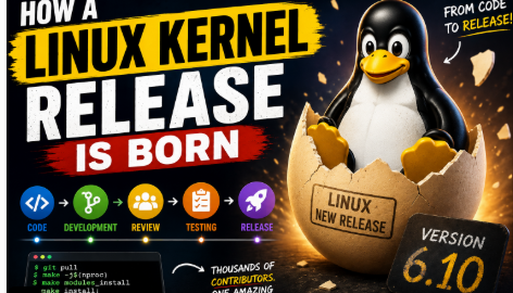 How a Linux Kernel Release is Born, free linux kernel development course, free linux device drivers course, free embedded linux course, free embedded systems course, linux kernel programming, linux device driver tutorial, embedded linux tutorial, learn embedded systems, free linux training, embedded systems programming.