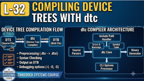 L-32 Compiling Device Trees With dtc, free linux drivers course, learn linux device drivers, linux driver development tutorial, free linux kernel programming, linux device driver training, open source driver development, write linux device drivers, linux kernel driver course, free embedded linux drivers, linux driver tutorial pdf