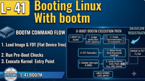 L-41 Booting Linux With bootm, free linux drivers course, learn linux device drivers, linux driver development tutorial, free linux kernel programming, linux device driver training, open source driver development, write linux device drivers, linux kernel driver course, free embedded linux drivers, linux driver tutorial pdf