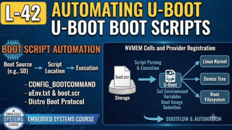 L-42 Automating U-Boot Boot Scripts, free linux drivers course, learn linux device drivers, linux driver development tutorial, free linux kernel programming, linux device driver training, open source driver development, write linux device drivers, linux kernel driver course, free embedded linux drivers, linux driver tutorial pdf