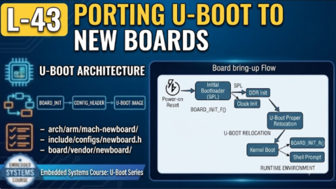 L-43 Porting U-Boot To New Boards, free linux drivers course, learn linux device drivers, linux driver development tutorial, free linux kernel programming, linux device driver training, open source driver development, write linux device drivers, linux kernel driver course, free embedded linux drivers, linux driver tutorial pdf