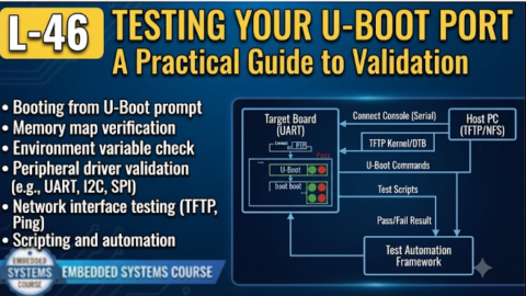 L-46 Testing Your U-Boot Port, free linux drivers course, learn linux device drivers, linux driver development tutorial, free linux kernel programming, linux device driver training, open source driver development, write linux device drivers, linux kernel driver course, free embedded linux drivers, linux driver tutorial pdf
