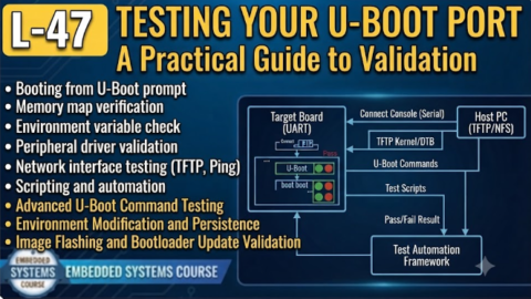L-47 Testing Your U-Boot Port, free linux drivers course, learn linux device drivers, linux driver development tutorial, free linux kernel programming, linux device driver training, open source driver development, write linux device drivers, linux kernel driver course, free embedded linux drivers, linux driver tutorial pdf