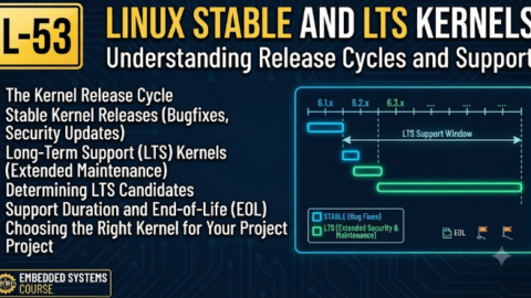L-53 Linux Stable And LTS Kernels, free linux drivers course, learn linux device drivers, linux driver development tutorial, free linux kernel programming, linux device driver training, open source driver development, write linux device drivers, linux kernel driver course, free embedded linux drivers, linux driver tutorial pdf