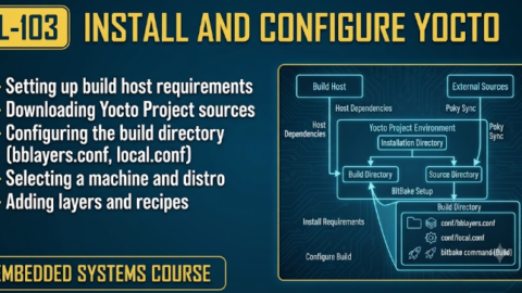 L-103 Install and Configure Yocto, free linux drivers course, learn linux device drivers, linux driver development tutorial, free linux kernel programming, linux device driver training, open source driver development, write linux device drivers, linux kernel driver course, free embedded linux drivers, linux driver tutorial pdf
