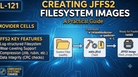 L-121 Creating JFFS2 Filesystem Images,free linux drivers course, learn linux device drivers, linux driver development tutorial, free linux kernel programming, linux device driver training, open source driver development, write linux device drivers, linux kernel driver course, free embedded linux drivers, linux driver tutorial pdf