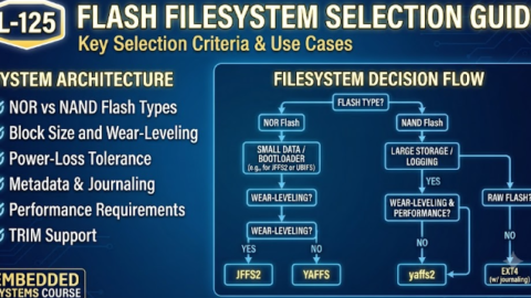 L-125 Flash Filesystem Selection Guide, free linux drivers course, learn linux device drivers, linux driver development tutorial, free linux kernel programming, linux device driver training, open source driver development, write linux device drivers, linux kernel driver course, free embedded linux drivers, linux driver tutorial pdf