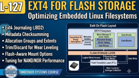 L-127 Ext4 For Flash Storage, free linux drivers course, learn linux device drivers, linux driver development tutorial, free linux kernel programming, linux device driver training, open source driver development, write linux device drivers, linux kernel driver course, free embedded linux drivers, linux driver tutorial pdf