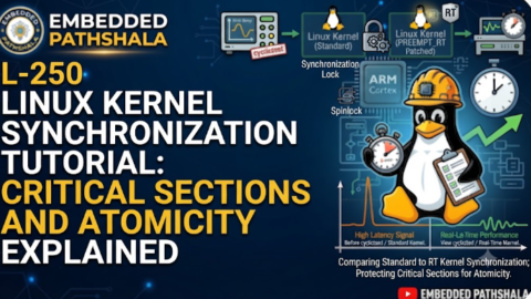 L-250 Linux Kernel Synchronization Tutorial: Critical Sections and Atomicity Explained, free linux drivers course, learn linux device drivers, linux driver development tutorial, free linux kernel programming, linux device driver training, open source driver development, write linux device drivers, linux kernel driver course, free embedded linux drivers, linux driver tutorial pdf