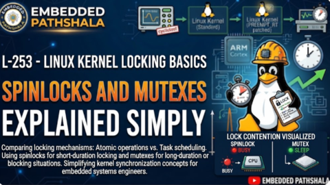 L-253 Linux Kernel Locking Basics: Spinlocks and Mutexes Explained Simply, free linux drivers course, learn linux device drivers, linux driver development tutorial, free linux kernel programming, linux device driver training, open source driver development, write linux device drivers, linux kernel driver course, free embedded linux drivers, linux driver tutorial pdf