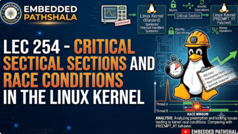 L-254 Critical Sections and Race Conditions in the Linux Kernel, free linux drivers course, learn linux device drivers, linux driver development tutorial, free linux kernel programming, linux device driver training, open source driver development, write linux device drivers, linux kernel driver course, free embedded linux drivers, linux driver tutorial pdf
