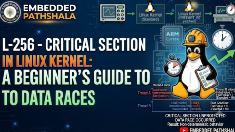 L-256 Critical Section in Linux Kernel: A Beginner's Guide to Data Races, free linux drivers course, learn linux device drivers, linux driver development tutorial, free linux kernel programming, linux device driver training, open source driver development, write linux device drivers, linux kernel driver course, free embedded linux drivers, linux driver tutorial pdf