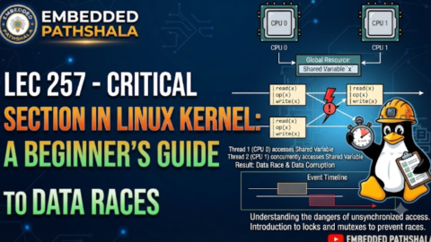 L-257 Critical Section in Linux Kernel: A Beginner's Guide to Data Races, free linux drivers course, learn linux device drivers, linux driver development tutorial, free linux kernel programming, linux device driver training, open source driver development, write linux device drivers, linux kernel driver course, free embedded linux drivers, linux driver tutorial pdf