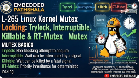 L-265 Linux Kernel Mutex Locking: Trylock, Interruptible, Killable & RT-Mutex, free linux drivers course, learn linux device drivers, linux driver development tutorial, free linux kernel programming, linux device driver training, open source driver development, write linux device drivers, linux kernel driver course, free embedded linux drivers, linux driver tutorial pdf