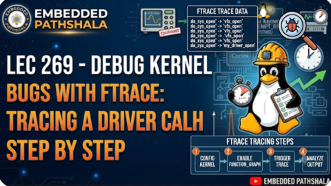 L-269 Debug Kernel Bugs with Ftrace: Tracing a Driver Call Path Step by Step, free linux drivers course, learn linux device drivers, linux driver development tutorial, free linux kernel programming, linux device driver training, open source driver development, write linux device drivers, linux kernel driver course, free embedded linux drivers, linux driver tutorial pdf