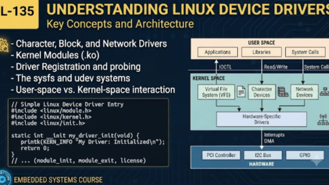 L-135 Understanding Linux Device Drivers, free linux drivers course, learn linux device drivers, linux driver development tutorial, free linux kernel programming, linux device driver training, open source driver development, write linux device drivers, linux kernel driver course, free embedded linux drivers, linux driver tutorial pdf