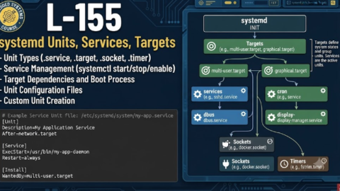 L-155 systemd Units, Services, Targets, free linux drivers course, learn linux device drivers, linux driver development tutorial, free linux kernel programming, linux device driver training, open source driver development, write linux device drivers, linux kernel driver course, free embedded linux drivers, linux driver tutorial pdf