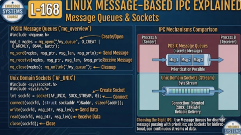 L-168 Linux Message-Based IPC Explained, free linux drivers course, learn linux device drivers, linux driver development tutorial, free linux kernel programming, linux device driver training, open source driver development, write linux device drivers, linux kernel driver course, free embedded linux drivers, linux driver tutorial pdf