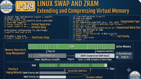 L-179 Linux Swap And Zram, free linux drivers course, learn linux device drivers, linux driver development tutorial, free linux kernel programming, linux device driver training, open source driver development, write linux device drivers, linux kernel driver course, free embedded linux drivers, linux driver tutorial pdf