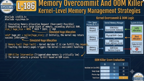 L-186 Memory Overcommit And OOM Killer, free linux drivers course, learn linux device drivers, linux driver development tutorial, free linux kernel programming, linux device driver training, open source driver development, write linux device drivers, linux kernel driver course, free embedded linux drivers, linux driver tutorial pdf