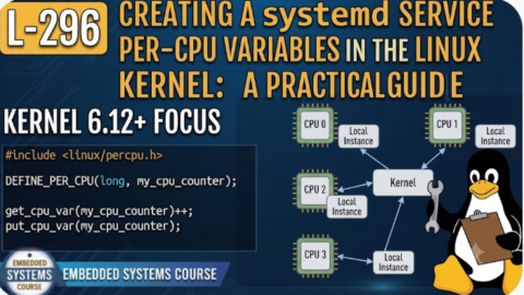 L- 296 Per-CPU Variables in the Linux Kernel: A Practical Guide for Kernel 6.12+, free linux drivers course, learn linux device drivers, linux driver development tutorial, free linux kernel programming, linux device driver training, open source driver development, write linux device drivers, linux kernel driver course, free embedded linux drivers, linux driver tutorial pdf