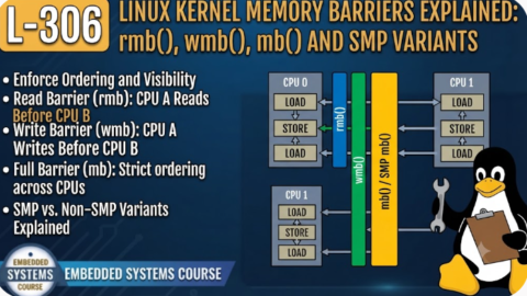 L- 306 Linux Kernel Memory Barriers Explained: rmb(), wmb(), mb() and SMP Variants, free linux drivers course, learn linux device drivers, linux driver development tutorial, free linux kernel programming, linux device driver training, open source driver development, write linux device drivers, linux kernel driver course, free embedded linux drivers, linux driver tutorial pdf
