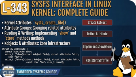 L- 343 Sysfs Interface in Linux Kernel: Complete Guide to Kernel Attribute Files, free linux drivers course, learn linux device drivers, linux driver development tutorial, free linux kernel programming, linux device driver training, open source driver development, write linux device drivers, linux kernel driver course, free embedded linux drivers, linux driver tutorial pdf