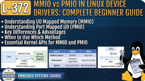 L- 372  MMIO vs PMIO in Linux Device Drivers: Complete Beginner Guide, free linux drivers course, learn linux device drivers, linux driver development tutorial, free linux kernel programming, linux device driver training, open source driver development, write linux device drivers, linux kernel driver course, free embedded linux drivers, linux driver tutorial pdf
