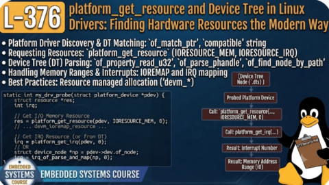 L- 376  platform_get_resource and Device Tree in Linux Drivers: Finding Hardware Resources the Modern Way, free linux drivers course, learn linux device drivers, linux driver development tutorial, free linux kernel programming, linux device driver training, open source driver development, write linux device drivers, linux kernel driver course, free embedded linux drivers, linux driver tutorial pdf