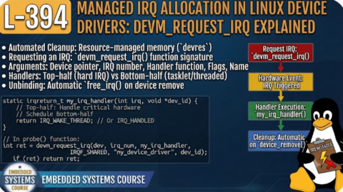 L- 394 Managed IRQ Allocation in Linux Device Drivers: devm_request_irq Explained, free linux drivers course, learn linux device drivers, linux driver development tutorial, free linux kernel programming, linux device driver training, open source driver development, write linux device drivers, linux kernel driver course, free embedded linux drivers, linux driver tutorial pdf