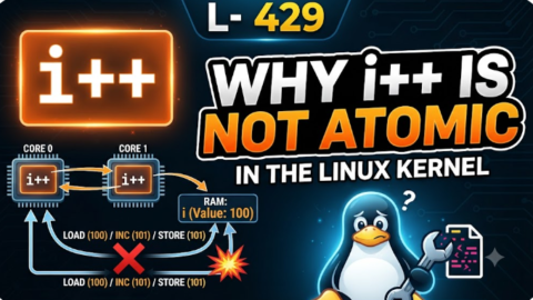 L- 429 Why i++ Is Not Atomic in the Linux Kernel-, free linux drivers course, learn linux device drivers, linux driver development tutorial, free linux kernel programming, linux device driver training, open source driver development, write linux device drivers, linux kernel driver course, free embedded linux drivers, linux driver tutorial pdf