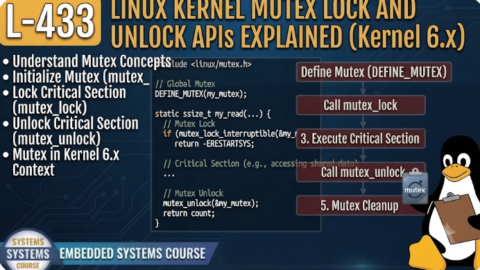 L- 433 Linux Kernel Mutex Lock and Unlock APIs Explained (Kernel 6.x), free linux drivers course, learn linux device drivers, linux driver development tutorial, free linux kernel programming, linux device driver training, open source driver development, write linux device drivers, linux kernel driver course, free embedded linux drivers, linux driver tutorial pdf
