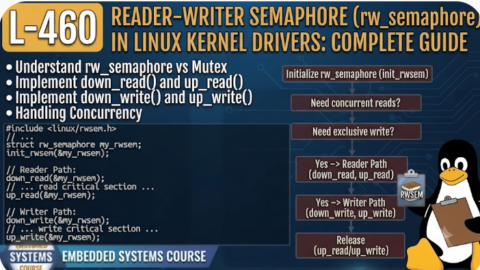 L- 460 Reader-Writer Semaphore (rw_semaphore) in Linux Kernel Drivers: Complete Guide, free linux drivers course, learn linux device drivers, linux driver development tutorial, free linux kernel programming, linux device driver training, open source driver development, write linux device drivers, linux kernel driver course, free embedded linux drivers, linux driver tutorial pdf